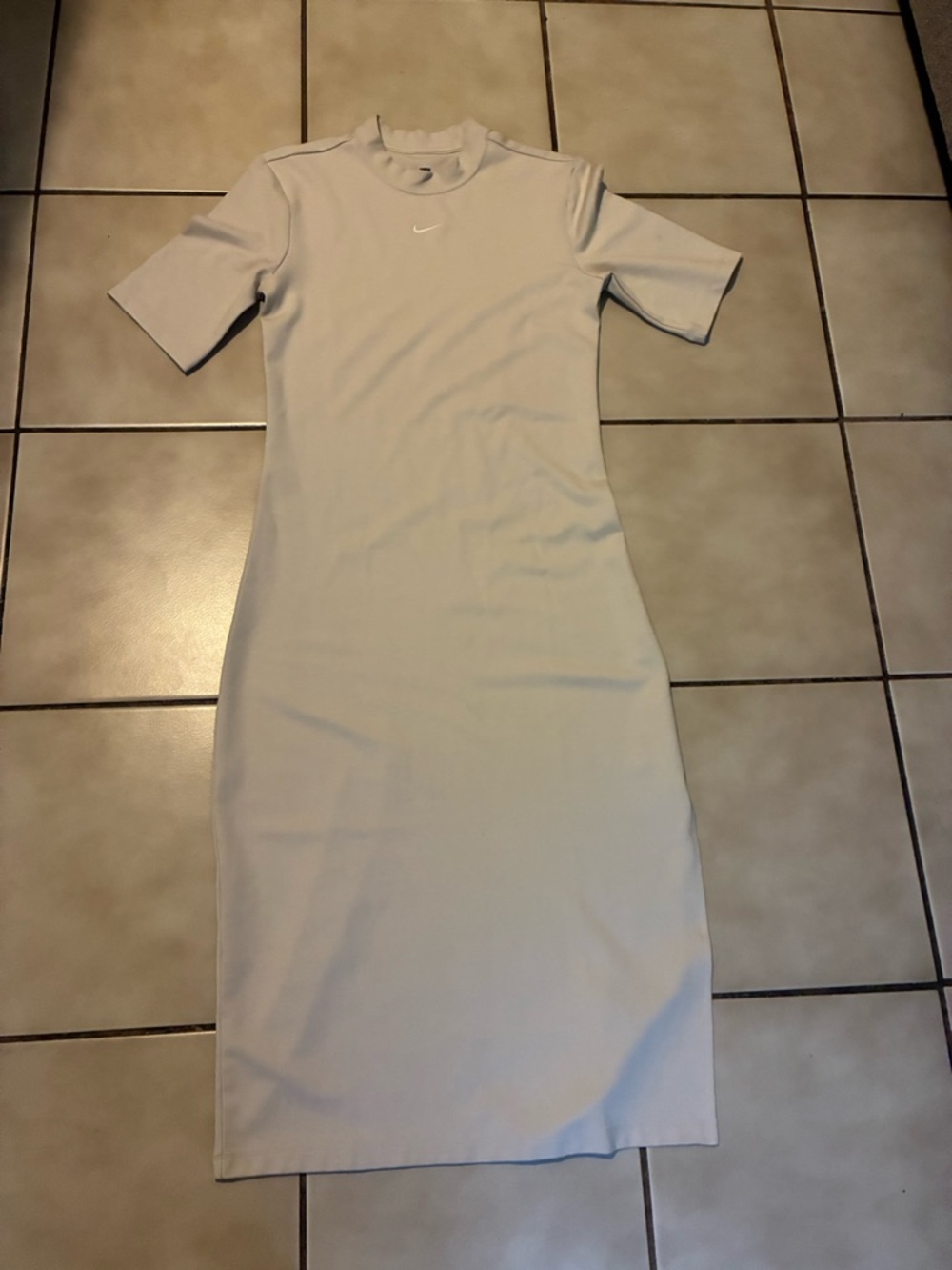 Nike Beige Midi Dress with Small Swoosh - Picture 4 of 6
